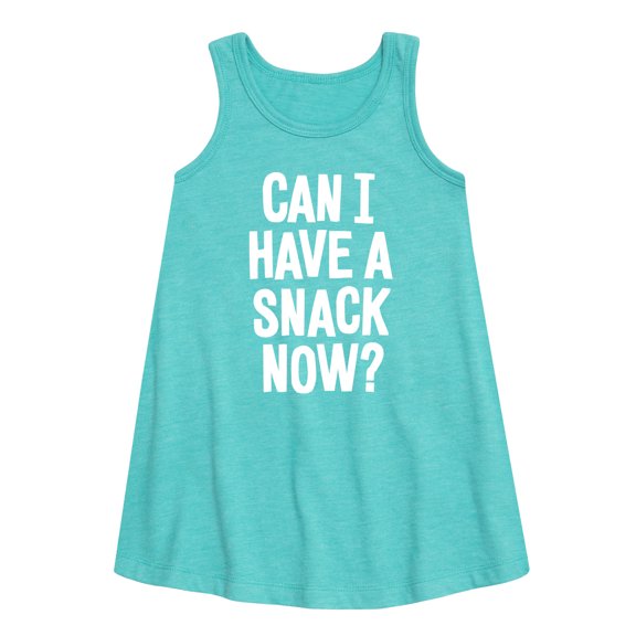 Instant Message - Can I Have A Snack Now - Toddler & Youth Girls A-line Dress