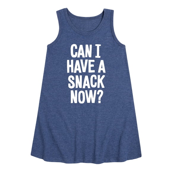 Instant Message - Can I Have A Snack Now - Toddler & Youth Girls A-line Dress