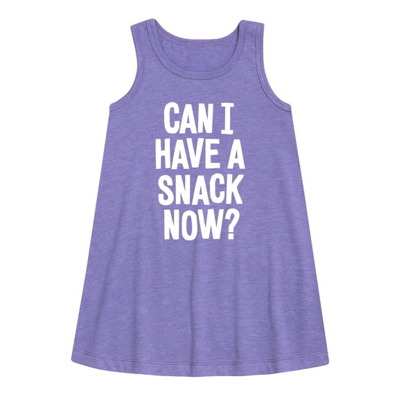 Instant Message - Can I Have A Snack Now - Toddler & Youth Girls A-line Dress