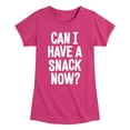 thumbnail image 1 of Instant Message - Can I Have A Snack Now - Toddler & Youth Girls Short Sleeve Graphic T-Shirt, 1 of 6