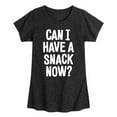 thumbnail image 1 of Instant Message - Can I Have A Snack Now - Toddler & Youth Girls Short Sleeve Graphic T-Shirt, 1 of 6