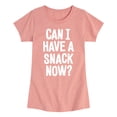 thumbnail image 1 of Instant Message - Can I Have A Snack Now - Toddler & Youth Girls Short Sleeve Graphic T-Shirt, 1 of 6