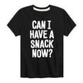thumbnail image 1 of Instant Message - Can I Have A Snack Now - Toddler & Youth Short Sleeve Graphic T-Shirt, 1 of 6