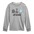 thumbnail image 1 of Instant Message - Can't We All Just Get Along - Toddler And Youth Long Sleeve Graphic T-Shirt, 1 of 5