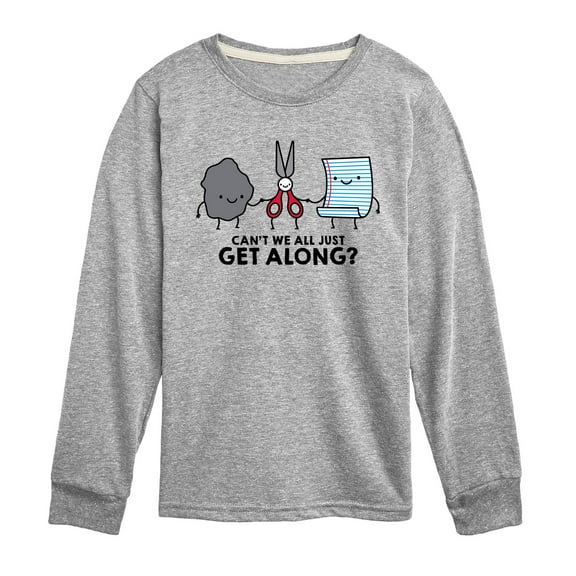 Instant Message - Can't We All Just Get Along - Toddler And Youth Long Sleeve Graphic T-Shirt