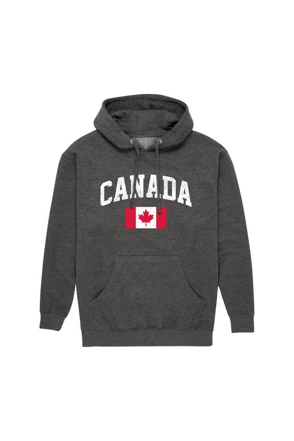 - Canada Flag - Men's Pullover Hooded Fleece Sweatshirt