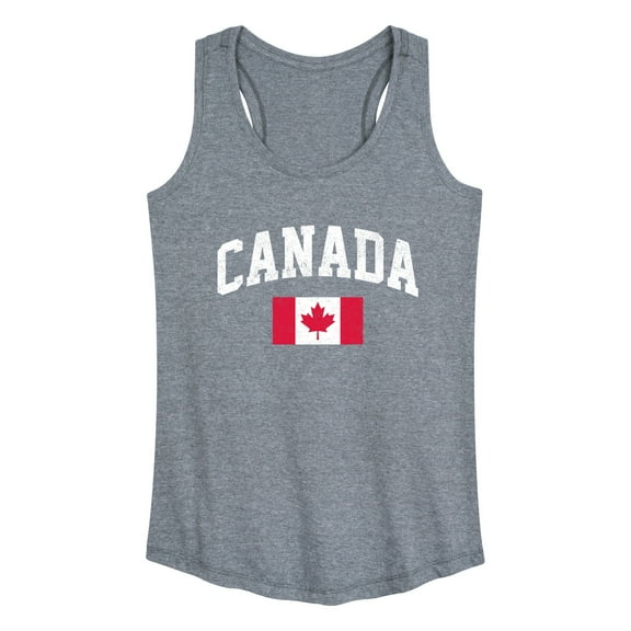 Instant Message - Canada Flag - Women's Racerback Tank Top