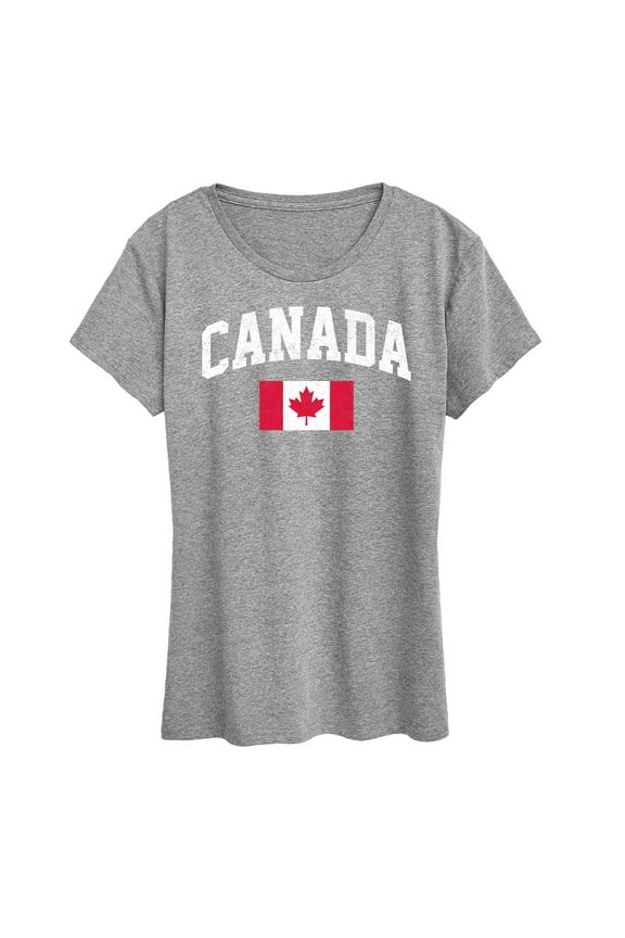 - Canada Flag - Women's Short Sleeve Graphic T-Shirt