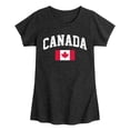 thumbnail image 1 of Instant Message - Canada Flag - Youth Girls Short Sleeve T-shirt, 1 of 5