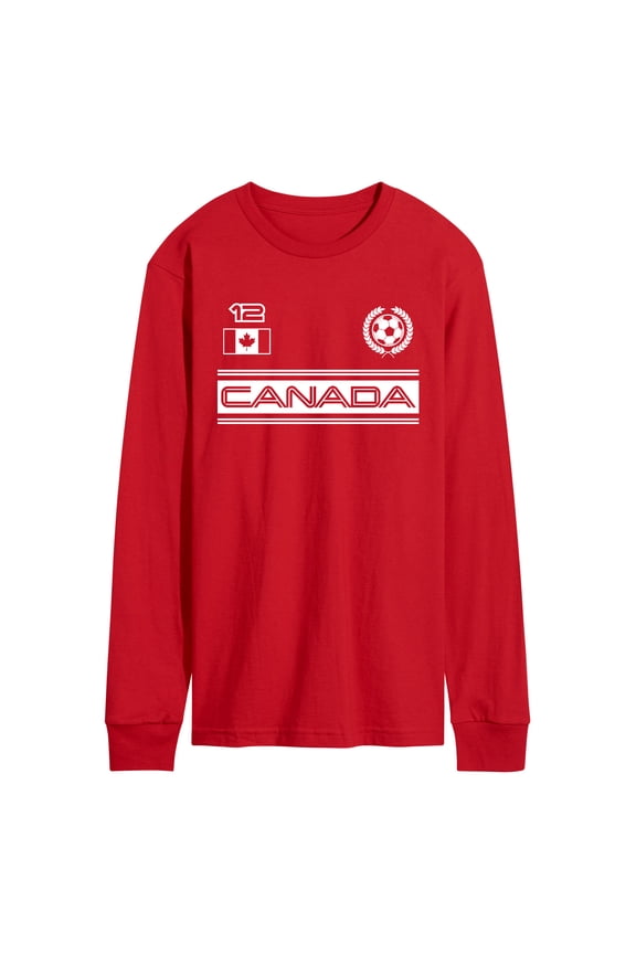 - Canada Soccer Jersey - Men's Long Sleeve Graphic T-Shirt