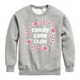 thumbnail image 1 of Instant Message - Candy Cane Crew Christmas - Toddler & Youth Crewneck Fleece Sweatshirt, 1 of 6