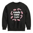 thumbnail image 1 of Instant Message - Candy Cane Crew Christmas - Toddler & Youth Crewneck Fleece Sweatshirt, 1 of 6