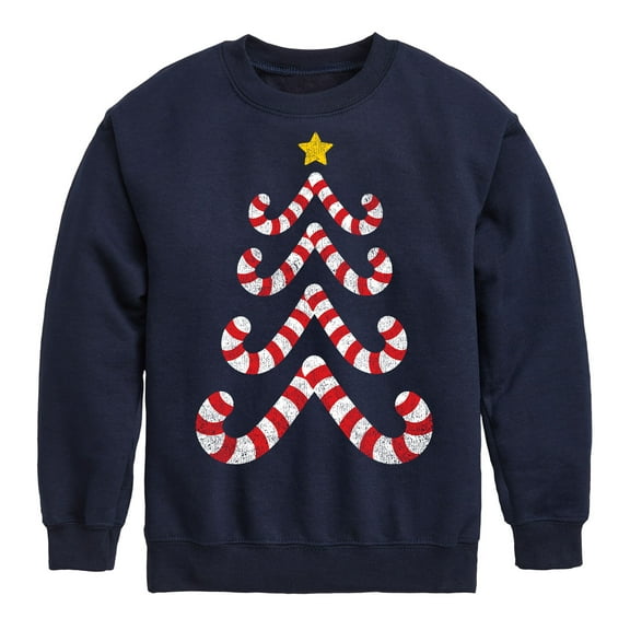 Instant Message - Candy Cane Tree  - Kids Crew Fleece