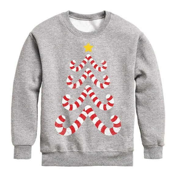 Instant Message - Candy Cane Tree  - Kids Crew Fleece