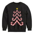 thumbnail image 1 of Instant Message - Candy Cane Tree  - Kids Crew Fleece, 1 of 6