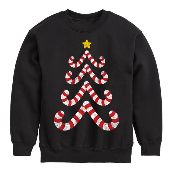 Instant Message - Candy Cane Tree - Kids Crew Fleece