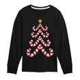 thumbnail image 1 of Instant Message - Candy Cane Tree  - Kids Long Sleeve Tee, 1 of 6