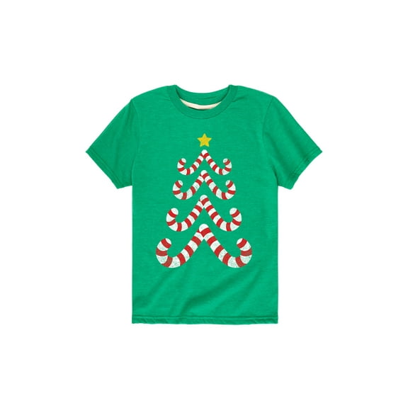 Instant Message - Candy Cane Tree - Toddler Short Sleeve Tee