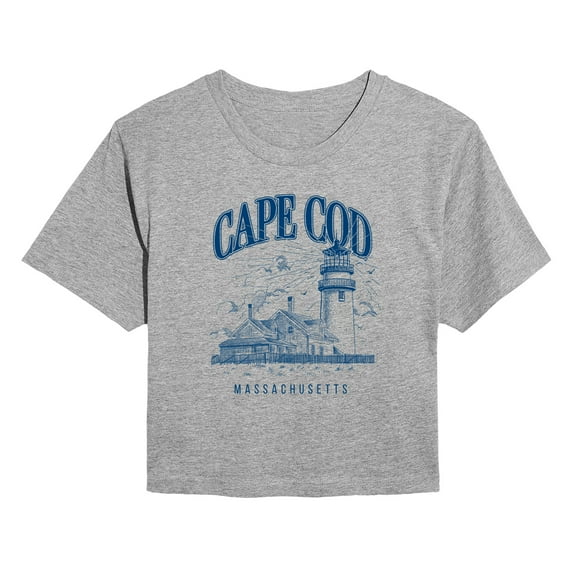 Instant Message - Cape Cod - Juniors Cropped Graphic T-Shirt