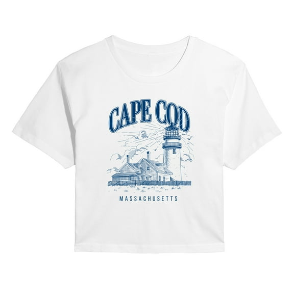 Instant Message - Cape Cod - Juniors Cropped Graphic T-Shirt