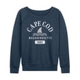 thumbnail image 1 of Instant Message - Cape Cod Mass Lightweight French Terry Wide Neck Long Sleeve Graphic Shirt, 1 of 5