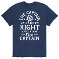 thumbnail image 1 of Instant Message - Captain Is Always Right And I Am The Captain - Men's Short Sleeve Graphic T-Shirt, 1 of 5