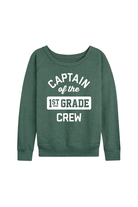 - Captain Of The 1St Crew - Women's Lightweight French Terry Long Sleeve Shirt