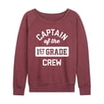 thumbnail image 1 of Instant Message - Captain Of The 1St Crew - Women's Lightweight French Terry Long Sleeve Shirt, 1 of 6