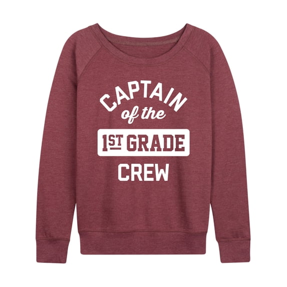 Instant Message - Captain Of The 1St Crew - Women's Lightweight French Terry Long Sleeve Shirt