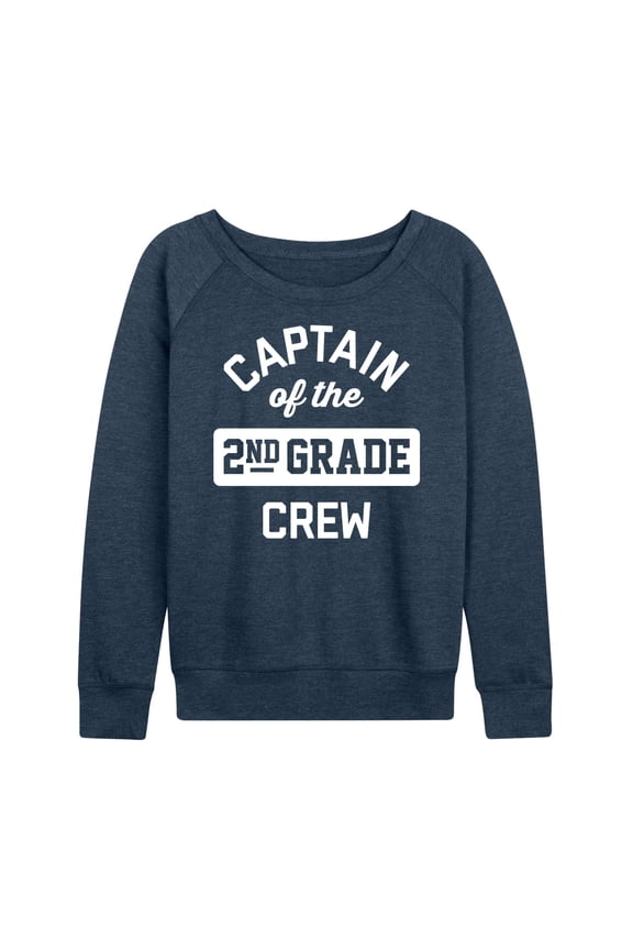 - Captain Of The 2Nd Crew - Women's Lightweight French Terry Long Sleeve Shirt