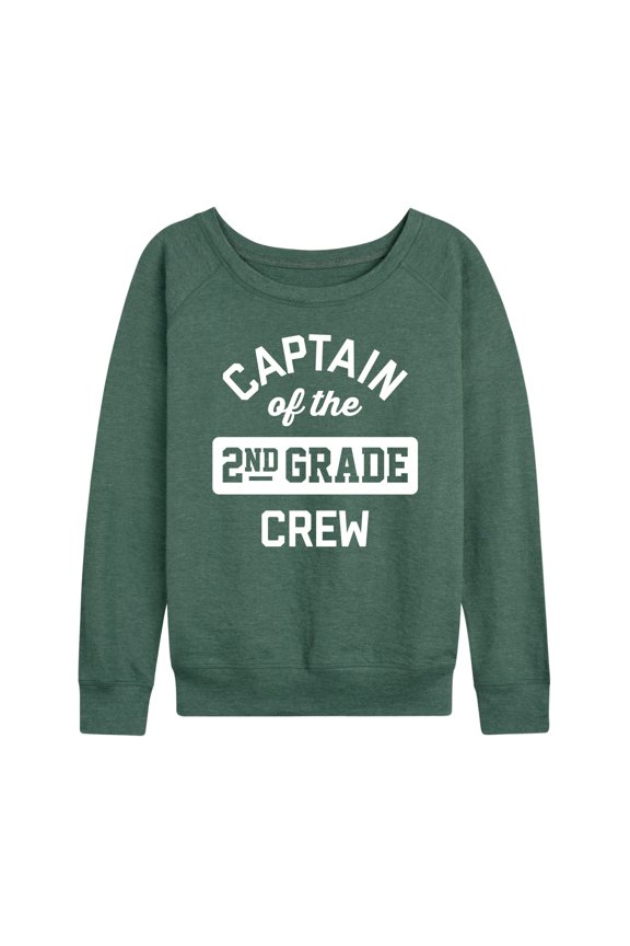 - Captain Of The 2Nd Crew - Women's Lightweight French Terry Long Sleeve Shirt