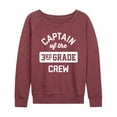 thumbnail image 1 of Instant Message - Captain Of The 3Rd Grade Crew - Women's Lightweight French Terry Long Sleeve Shirt, 1 of 6