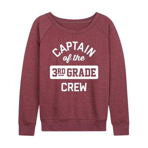 Instant Message - Captain Of The 3Rd Grade Crew - Women's Lightweight French Terry Long Sleeve Shirt