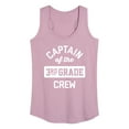 thumbnail image 1 of Instant Message - Captain Of The 3Rd Grade Crew - Women's Racerback Tank Top, 1 of 6