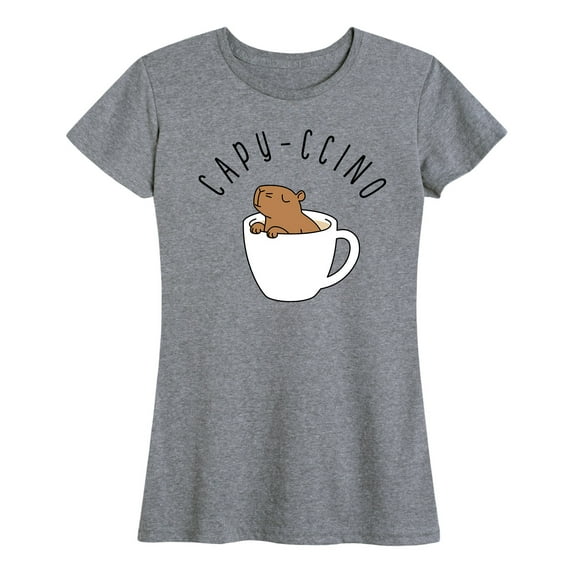 Instant Message - Capy-Ccino - Women's Short Sleeve Graphic T-Shirt