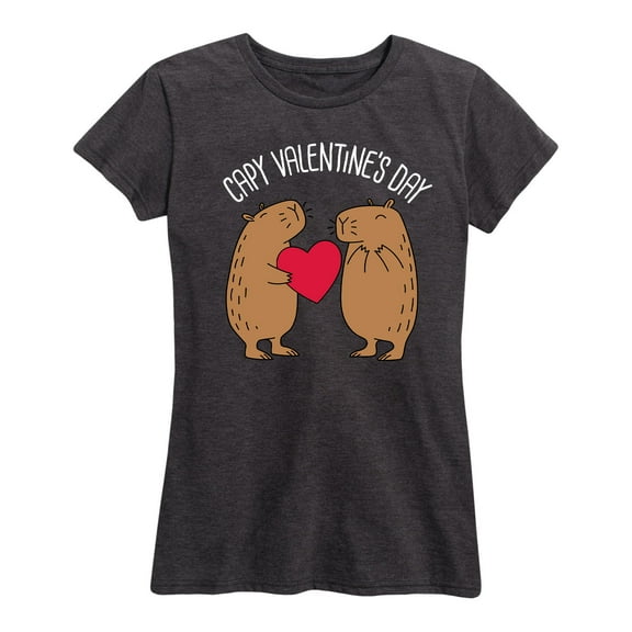 Instant Message - Capybara Valentine  - Women's Short Sleeve Graphic T-Shirt