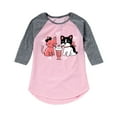 thumbnail image 1 of Instant Message - Cat And Dog With Milkshake - Youth Girl Raglan, 1 of 5
