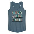 thumbnail image 1 of Instant Message - Cat Book Shelf - Women's Racerback Tank Top, 1 of 6