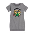 thumbnail image 1 of Instant Message - Cat Christmas Present - Toddler & Youth Girls Fleece Dress, 1 of 6