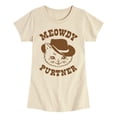 thumbnail image 1 of Instant Message - Cat Cowboy Meowdy Purtner Fitted Short Sleeve Graphic T-Shirt, 1 of 5