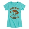 thumbnail image 1 of Instant Message - Cat Cowboy Meowdy Purtner Fitted Short Sleeve Graphic T-Shirt, 1 of 5