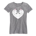 thumbnail image 1 of Instant Message - Cat Heart - Women's Short Sleeve Graphic T-Shirt, 1 of 5