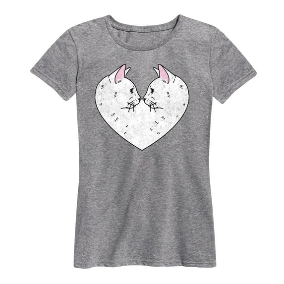 Instant Message - Cat Heart - Women's Short Sleeve Graphic T-Shirt