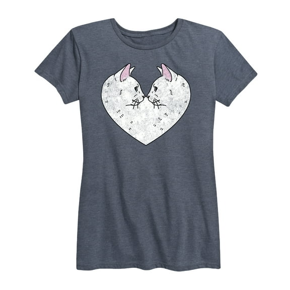 Instant Message - Cat Heart - Women's Short Sleeve Graphic T-Shirt