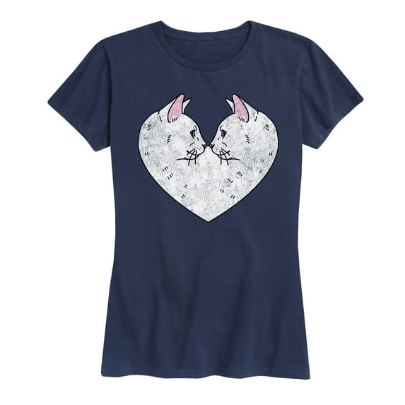 Instant Message - Cat Heart - Women's Short Sleeve Graphic T-Shirt