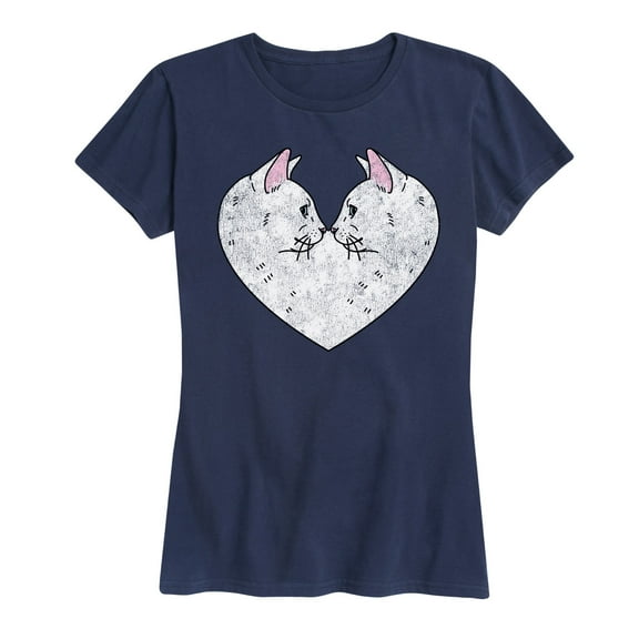 Instant Message - Cat Heart - Women's Short Sleeve Graphic T-Shirt
