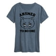 thumbnail image 1 of Instant Message - Cat Lovers - Answer To No One - Women's Short Sleeve Graphic T-Shirt, 1 of 6