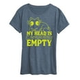 thumbnail image 1 of Instant Message - Cat Lovers - My Head Is Completely Empty - Women's Short Sleeve Graphic T-Shirt, 1 of 6