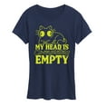 thumbnail image 1 of Instant Message - Cat Lovers - My Head Is Completely Empty - Women's Short Sleeve Graphic T-Shirt, 1 of 6