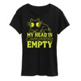 thumbnail image 1 of Instant Message - Cat Lovers - My Head Is Completely Empty - Women's Short Sleeve Graphic T-Shirt, 1 of 6